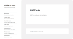 Desktop Screenshot of gmpartsstore.com