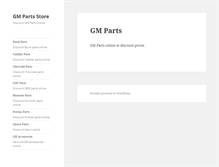 Tablet Screenshot of gmpartsstore.com